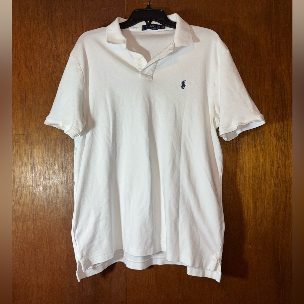 🌹 Ralph Lauren White Polo Shirt Classic Style